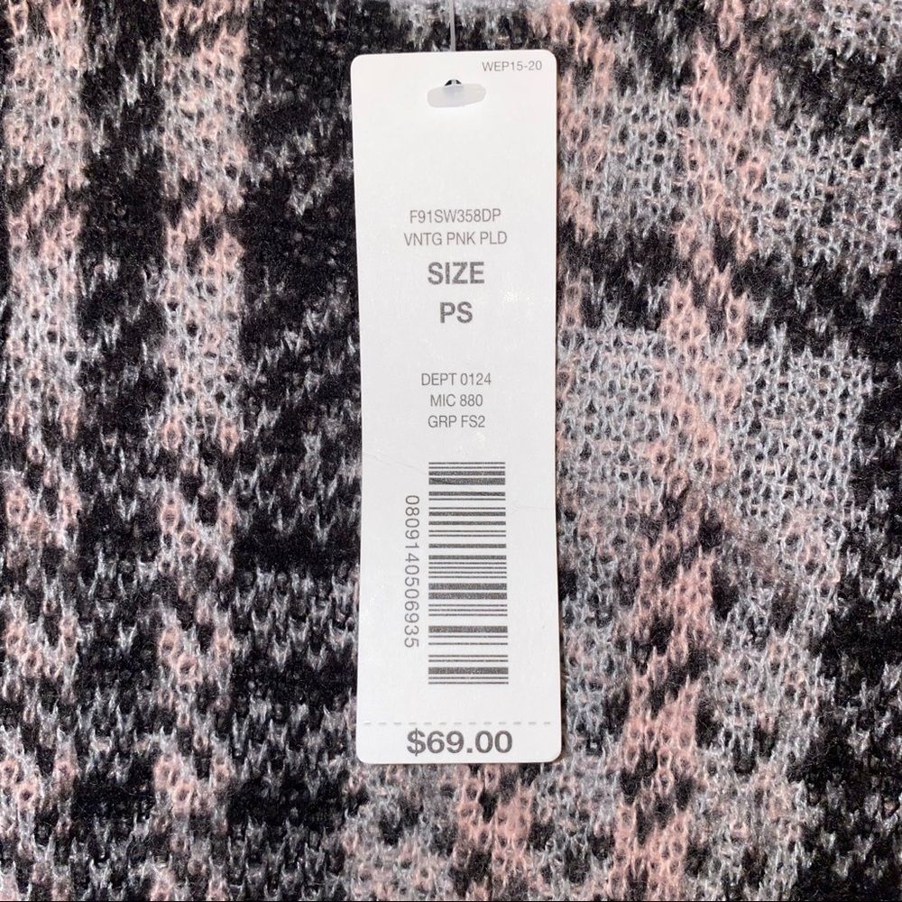 🆕Westbound Plaid Blk, Pink & Gray Sweater PS - Picture 6 of 8